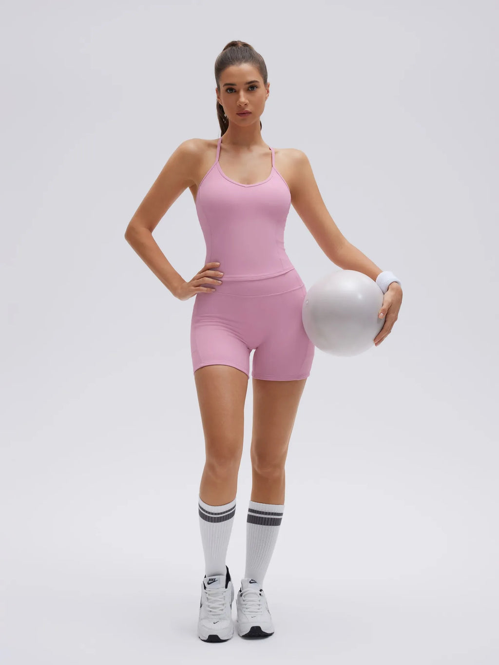 Y back strap Shorts Outfits Workout Sets