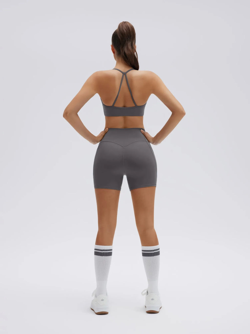 Halter Criss Cross Crop Tops 2 Piece Workout Sets