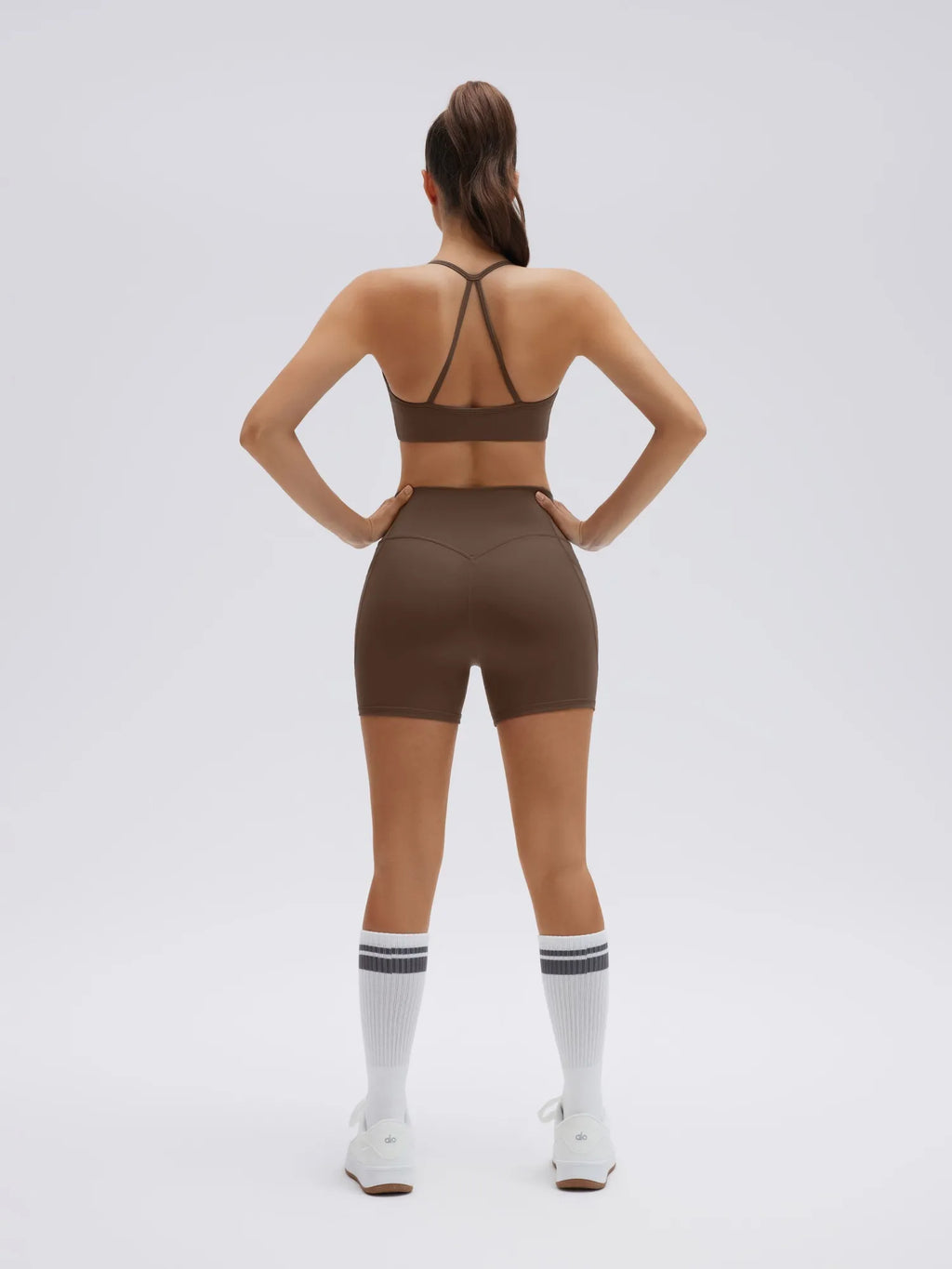 Halter Criss Cross Crop Tops 2 Piece Workout Sets
