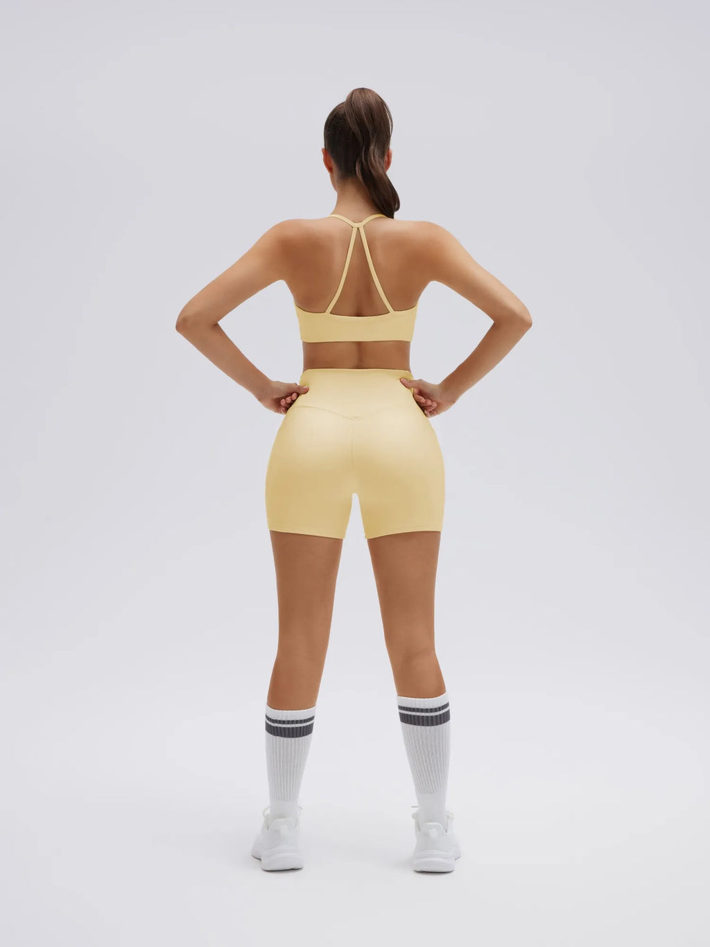 Halter Criss Cross Crop Tops 2 Piece Workout Sets