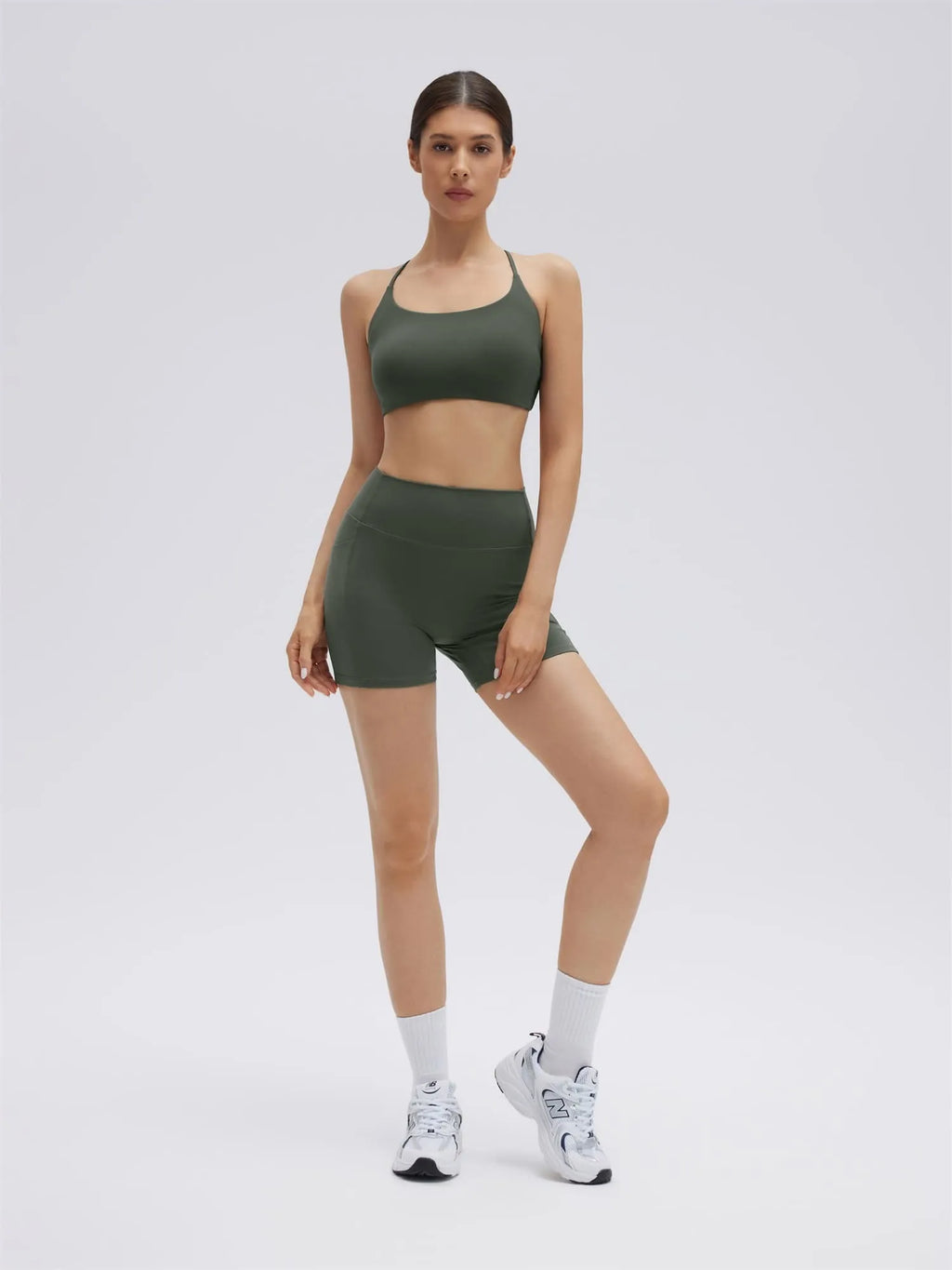 Strappy Sports Bra 2 Piece Workout Sets
