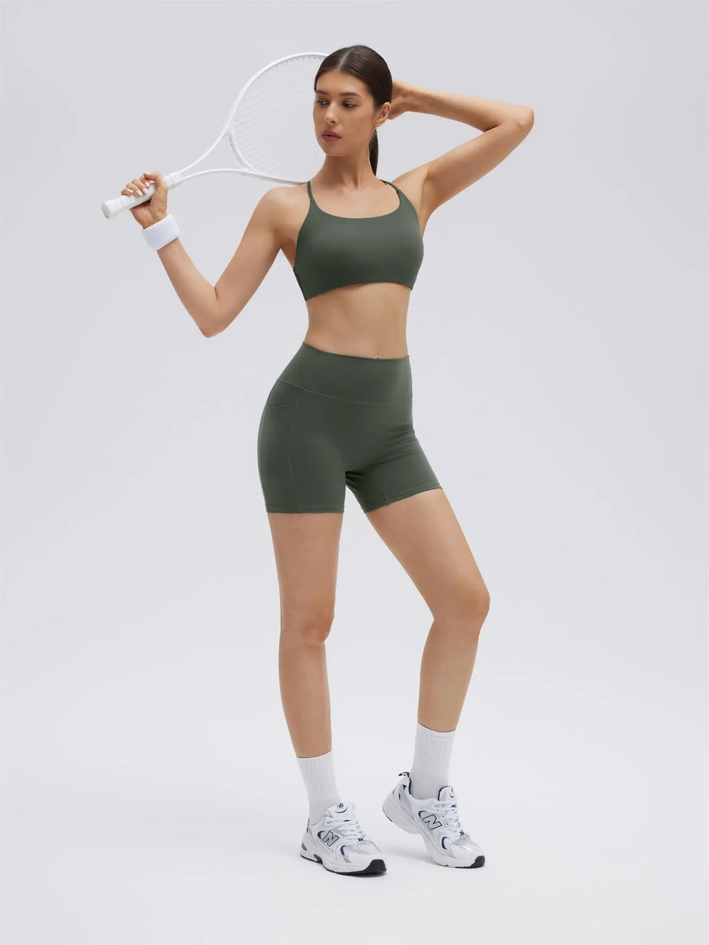 Strappy Sports Bra 2 Piece Workout Sets