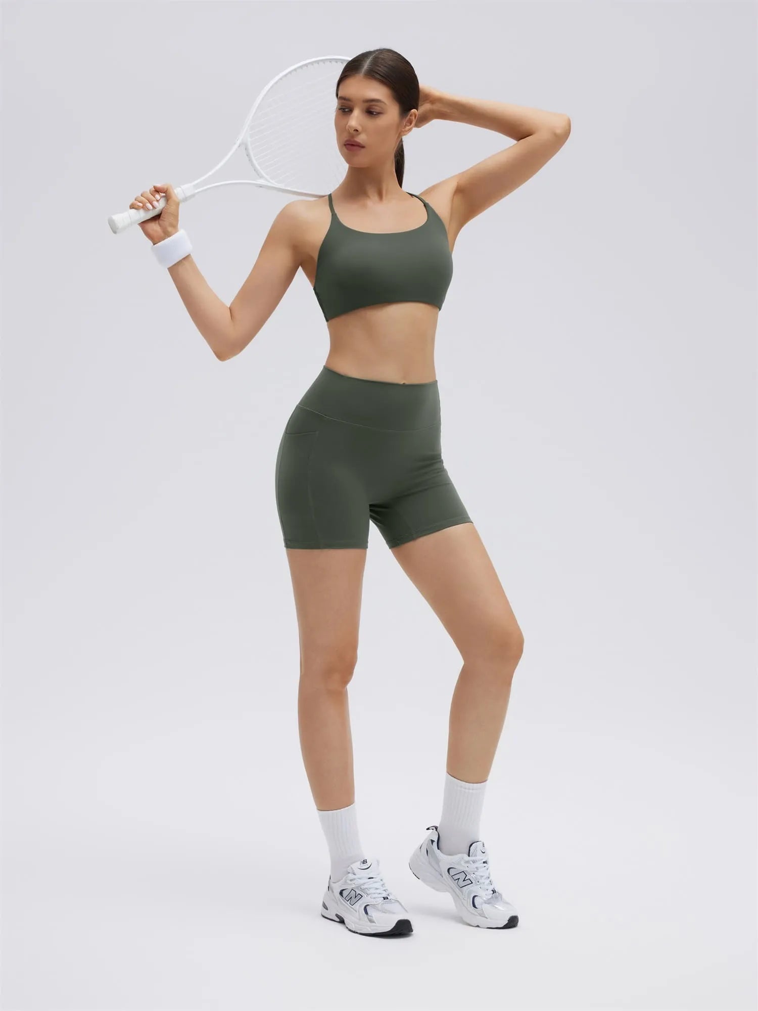 Strappy Sports Bra 2 Piece Workout Sets