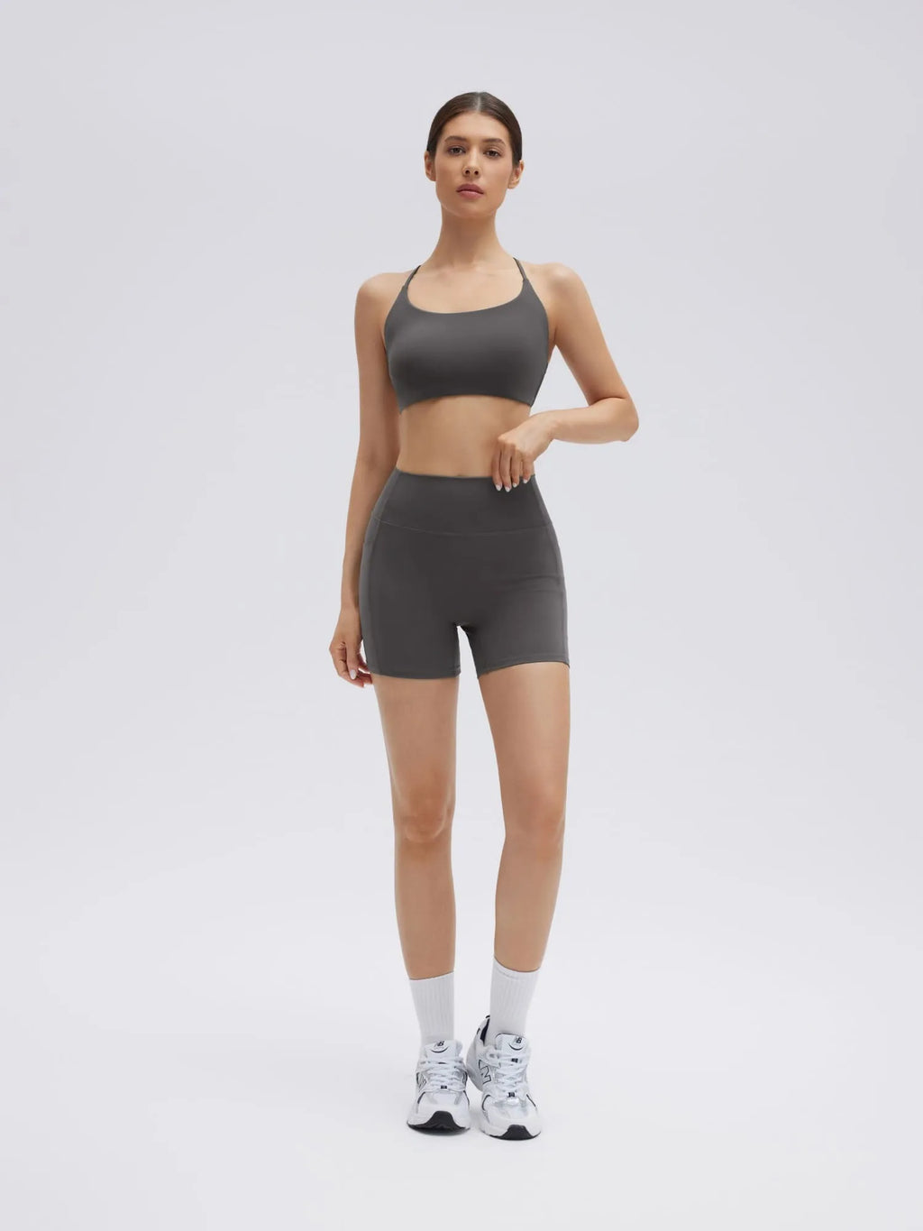 Strappy Sports Bra 2 Piece Workout Sets