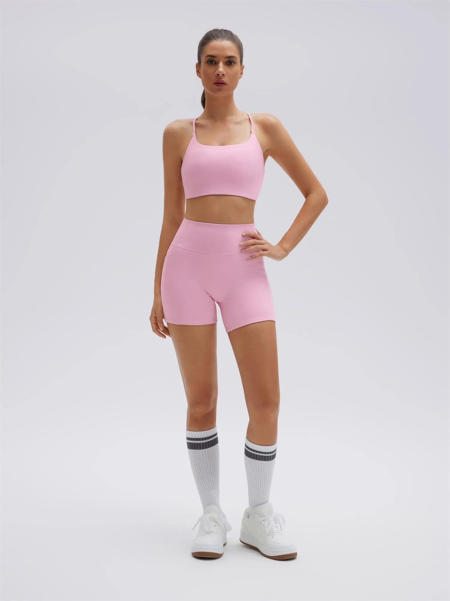 Strappy Sports Bra 2 Piece Workout Sets