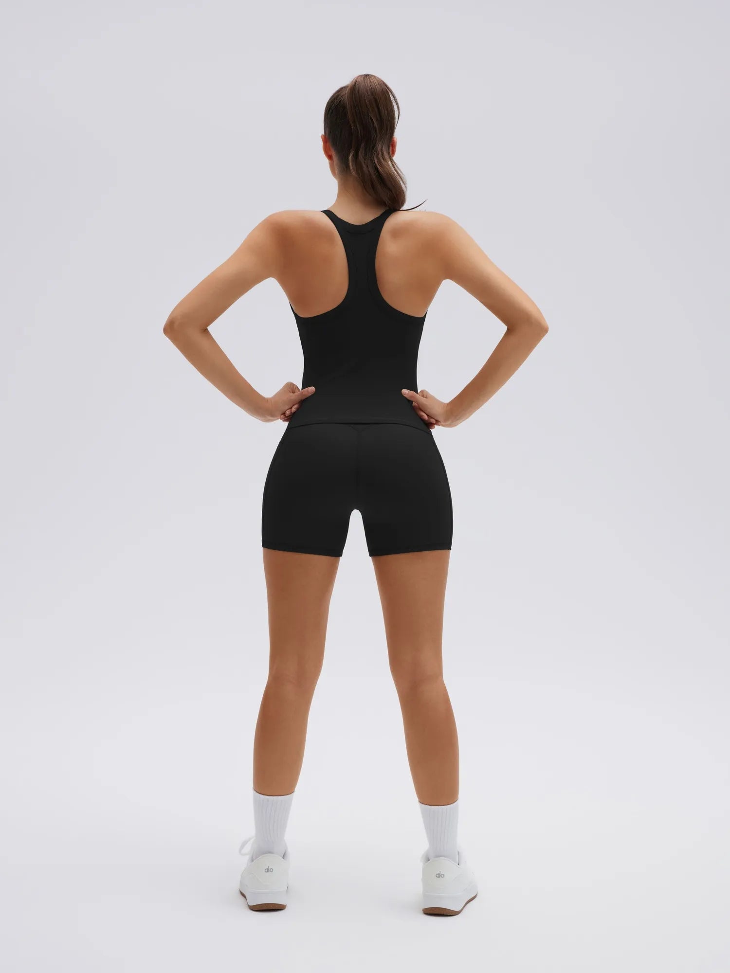 Padded Racerback Criss cross back top 2 Piece Workout Sets