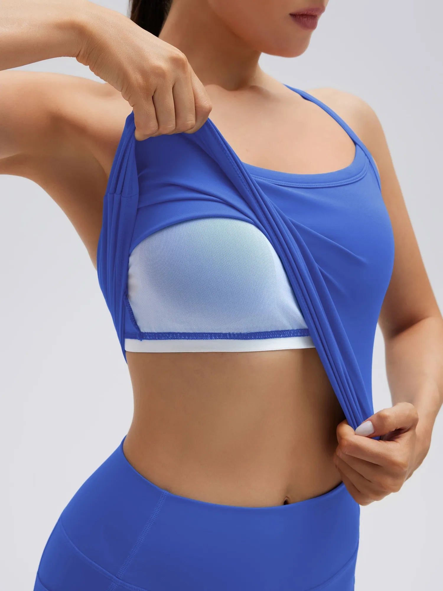 Padded Racerback Criss cross back top 2 Piece Workout Sets