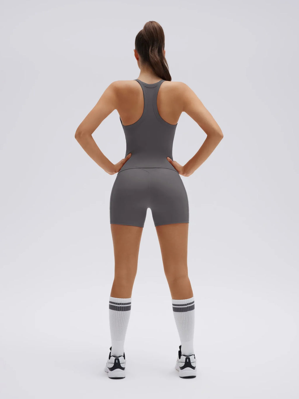 Padded Racerback Criss cross back top 2 Piece Workout Sets
