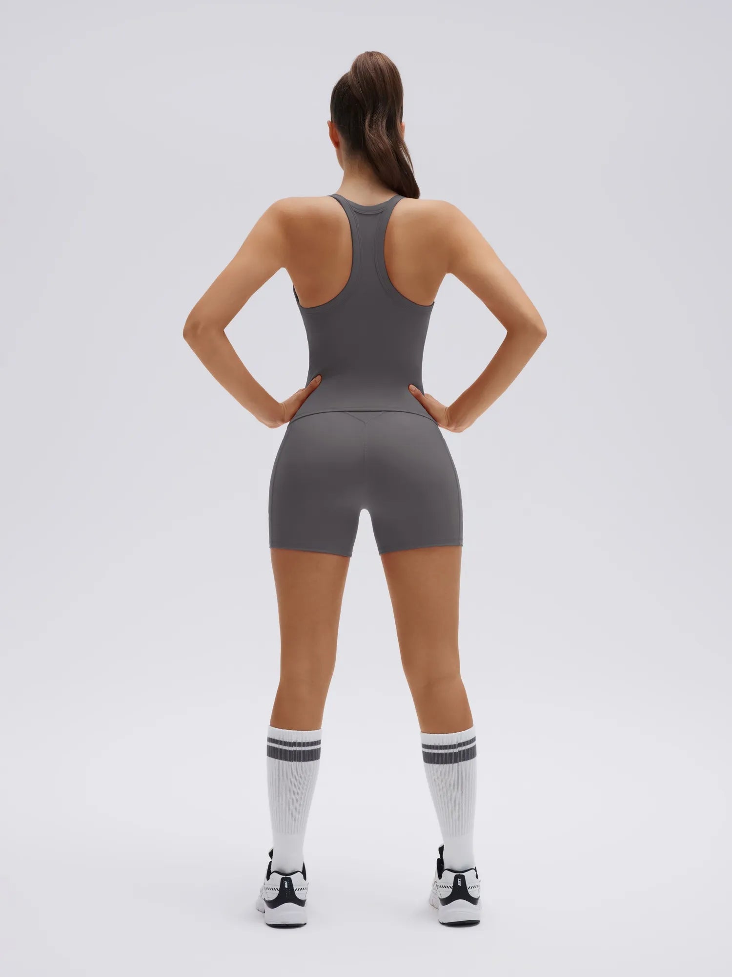 Padded Racerback Criss cross back top 2 Piece Workout Sets