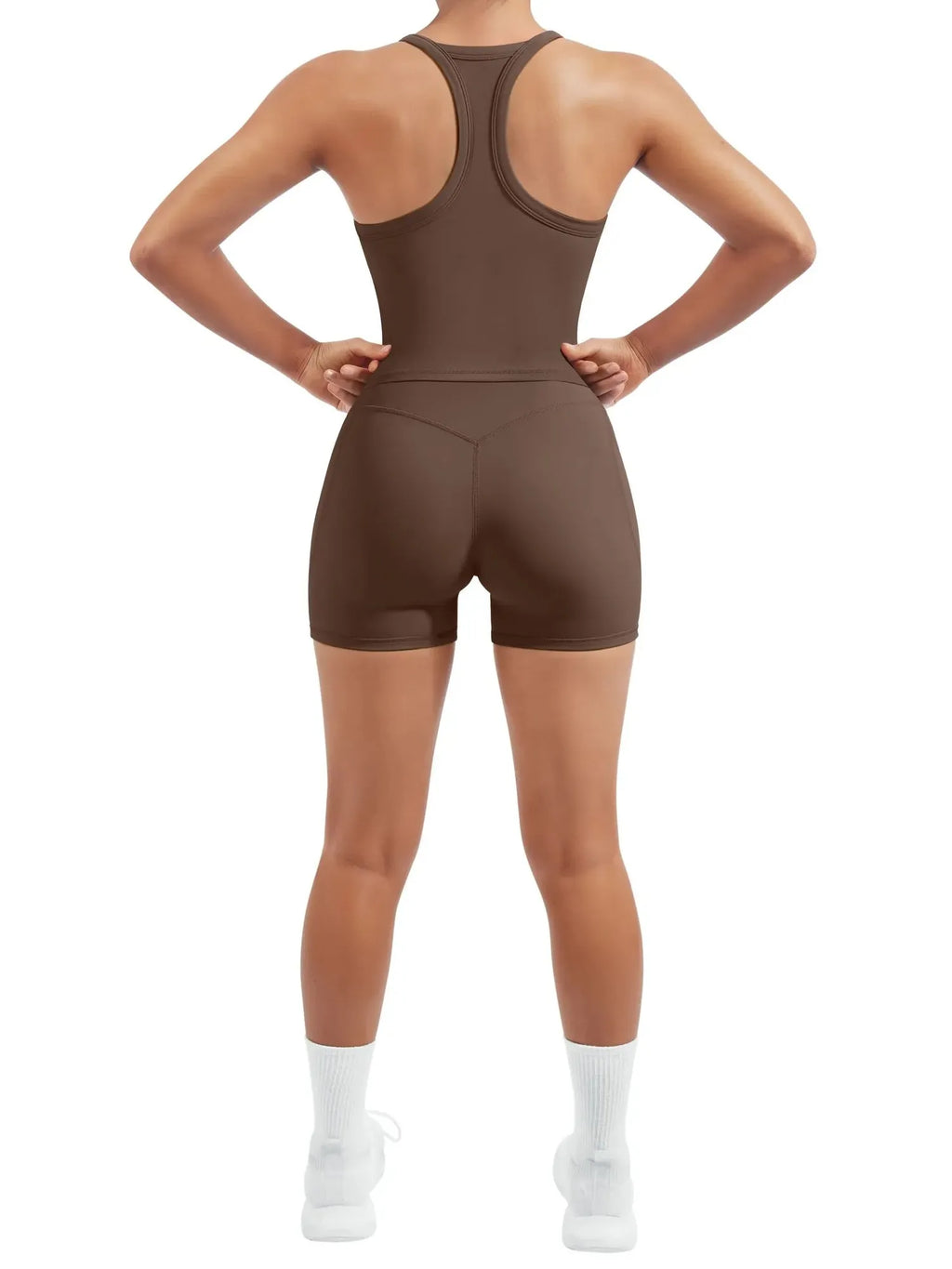 Padded Racerback Criss cross back top 2 Piece Workout Sets