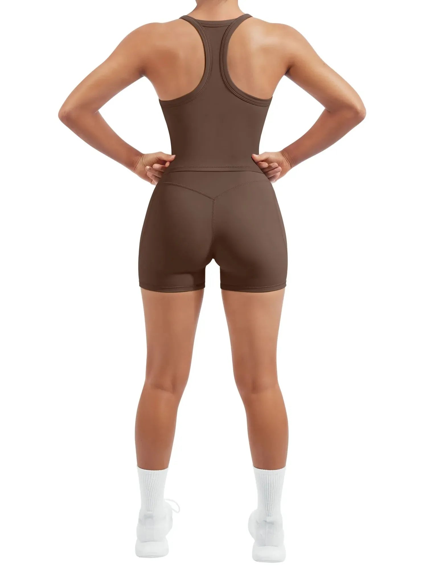 Padded Racerback Criss cross back top 2 Piece Workout Sets