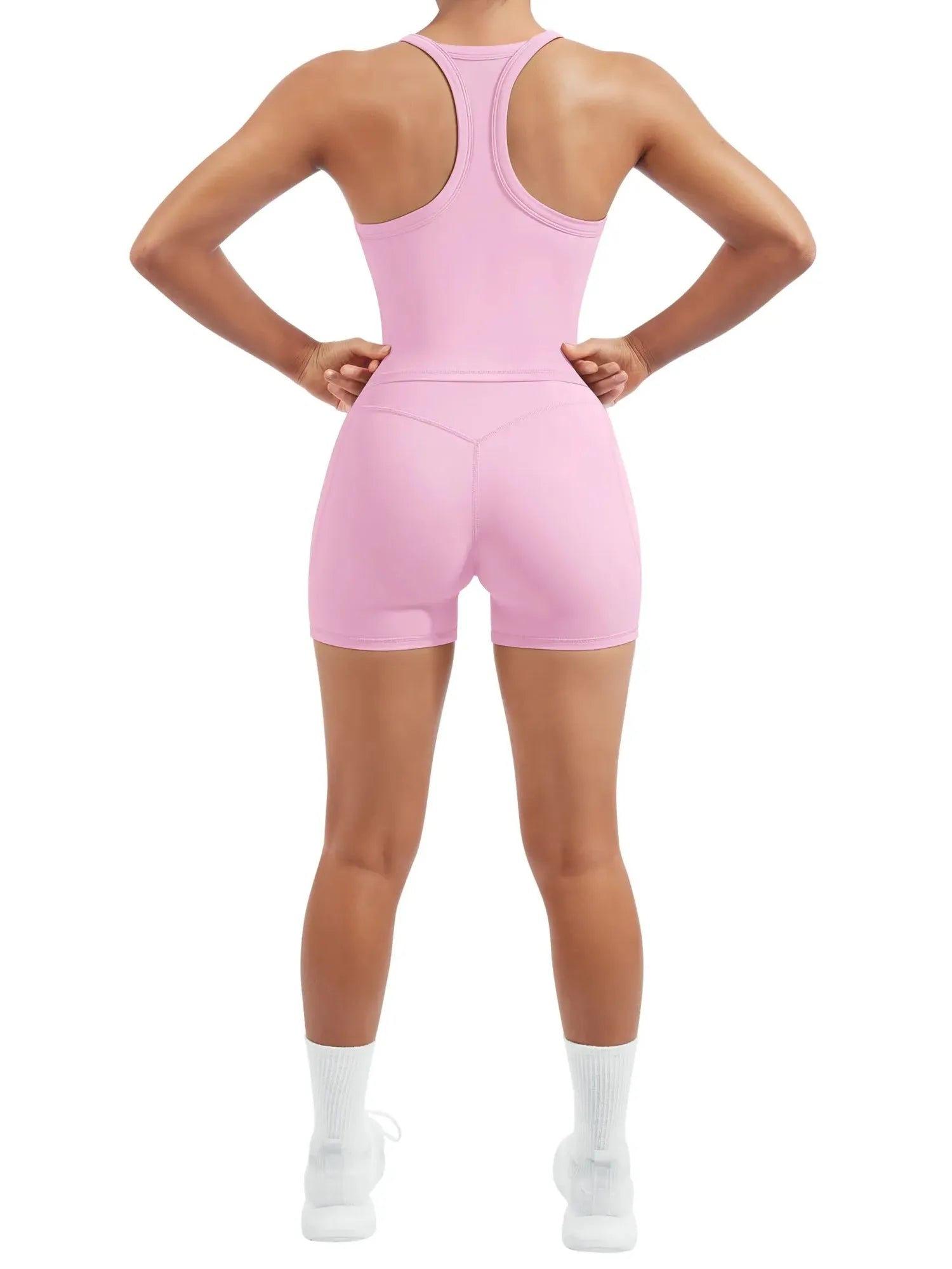 Padded Racerback Criss cross back top 2 Piece Workout Sets