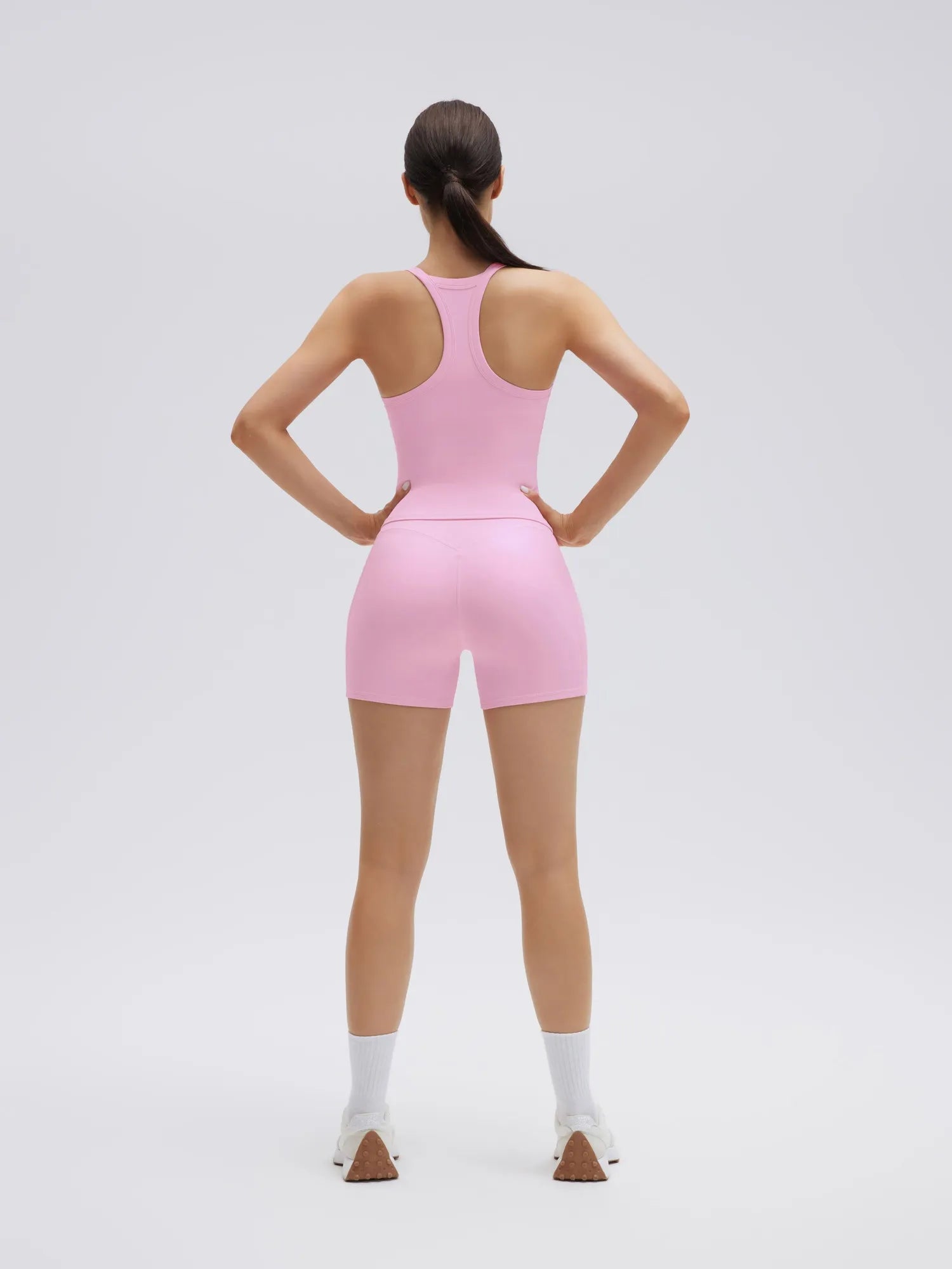 Padded Racerback Criss cross back top 2 Piece Workout Sets
