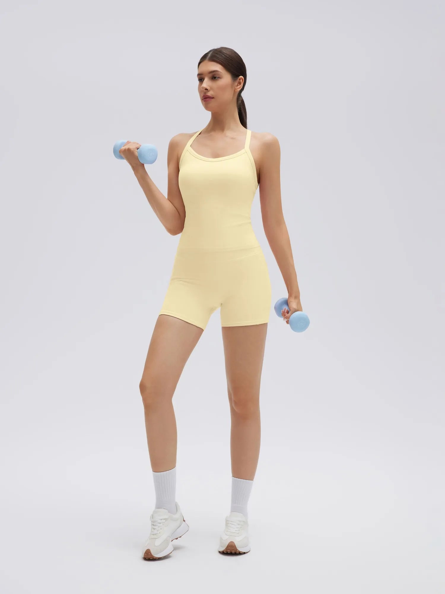 Padded Racerback Criss cross back top 2 Piece Workout Sets