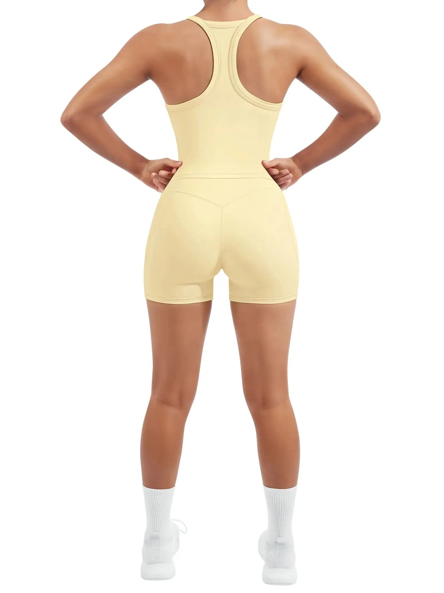 Padded Racerback Criss cross back top 2 Piece Workout Sets