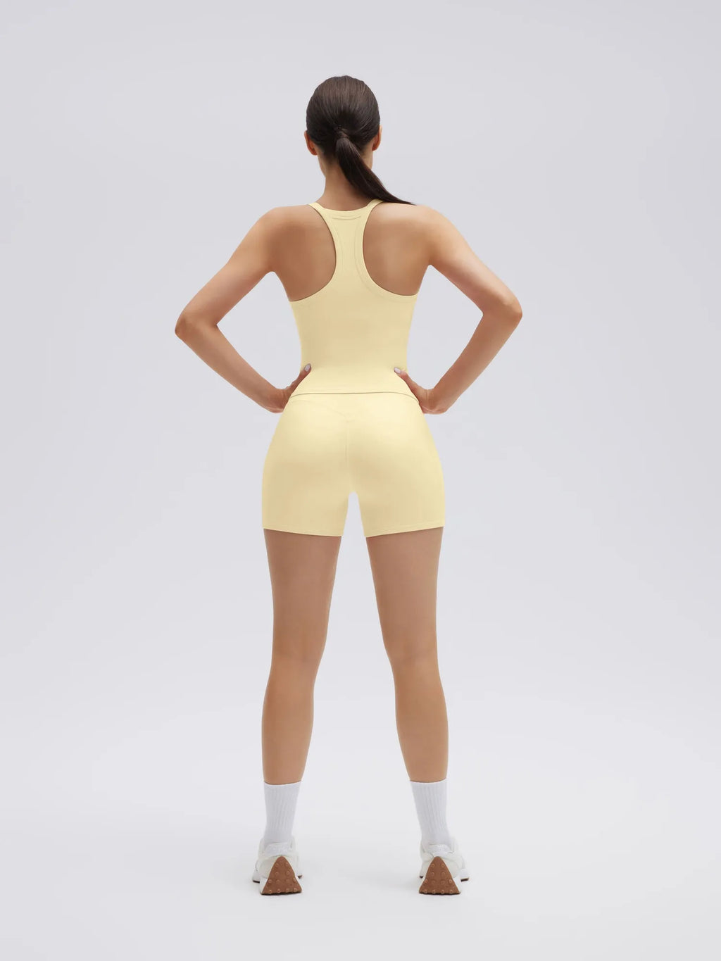 Padded Racerback Criss cross back top 2 Piece Workout Sets