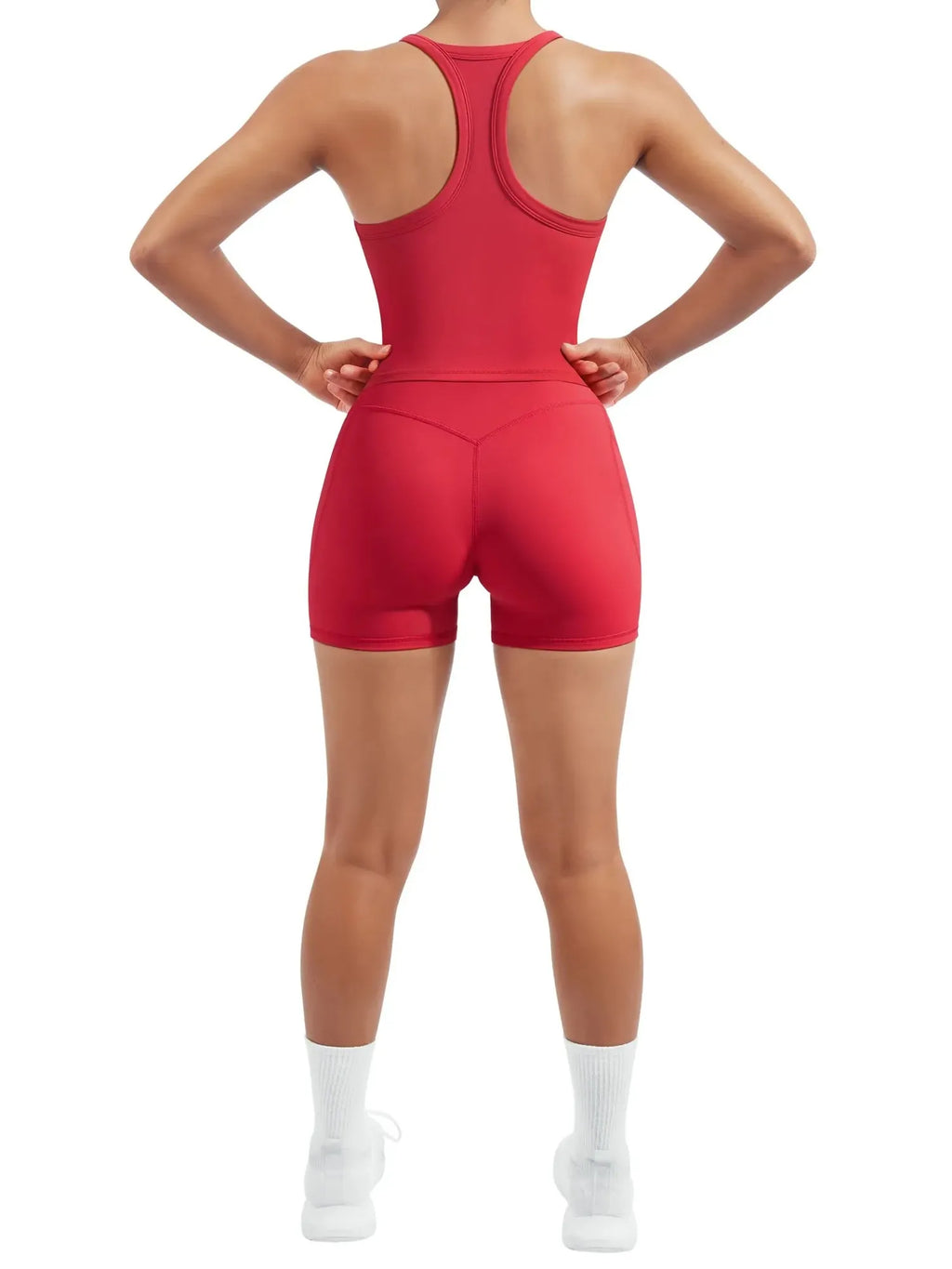 Padded Racerback Criss cross back top 2 Piece Workout Sets