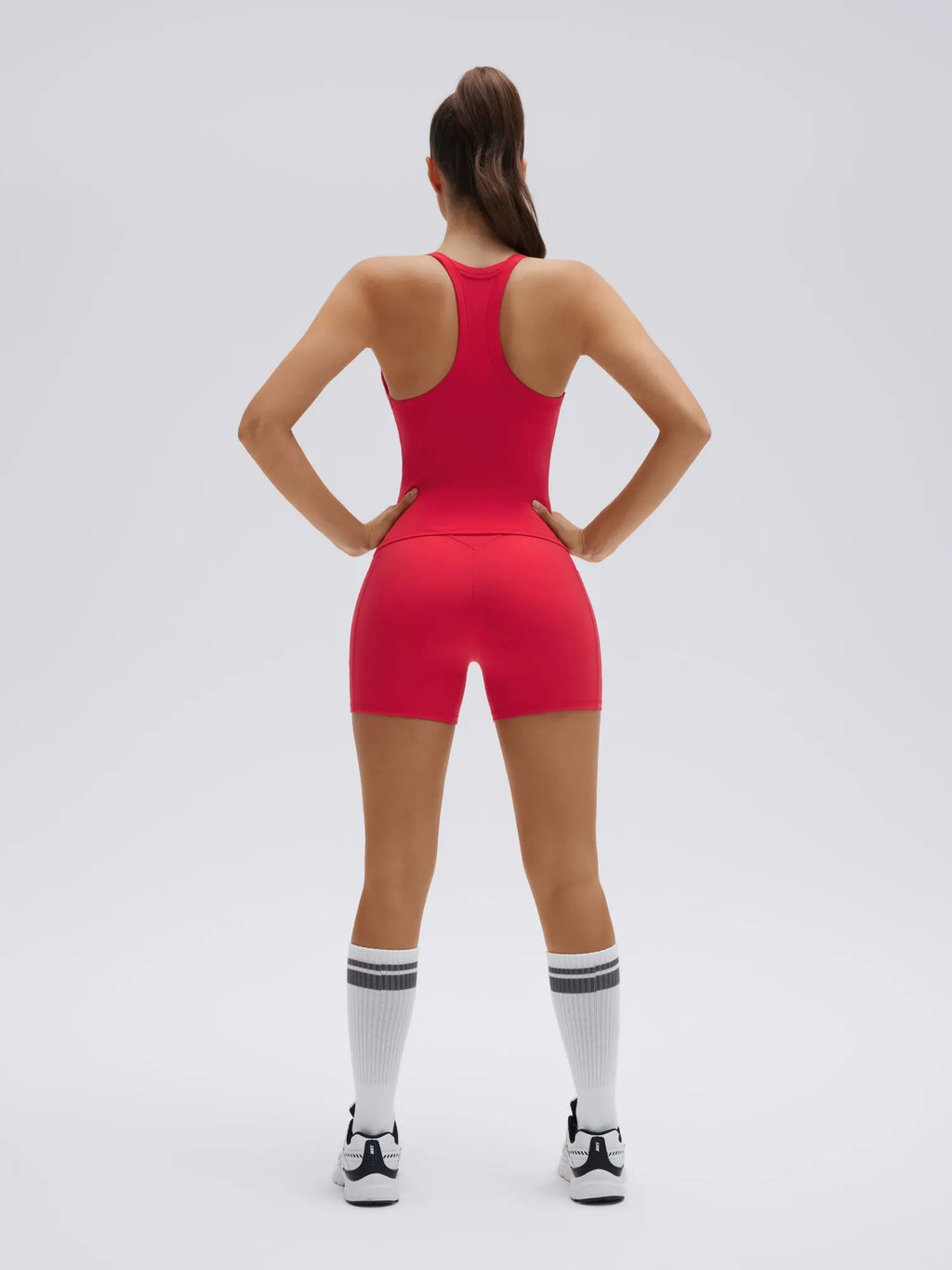 Padded Racerback Criss cross back top 2 Piece Workout Sets