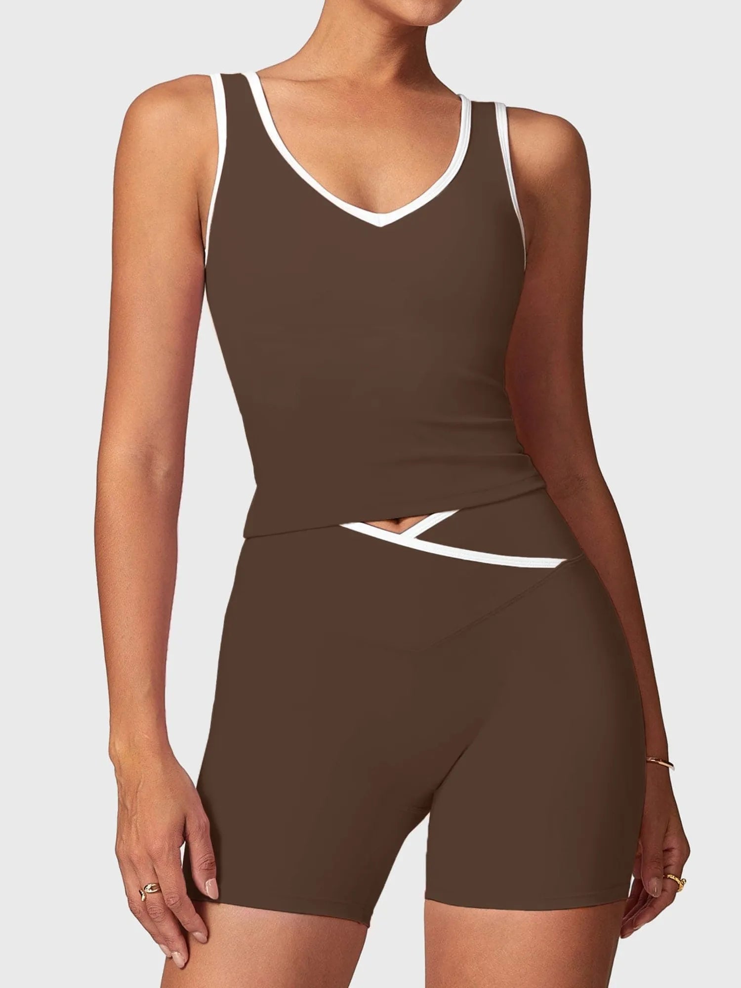 Waisted Tummy Control 2 Piece Workout Sets