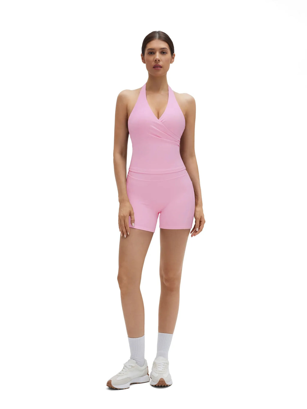 Padded Halter Open Back 2 Piece Workout Sets
