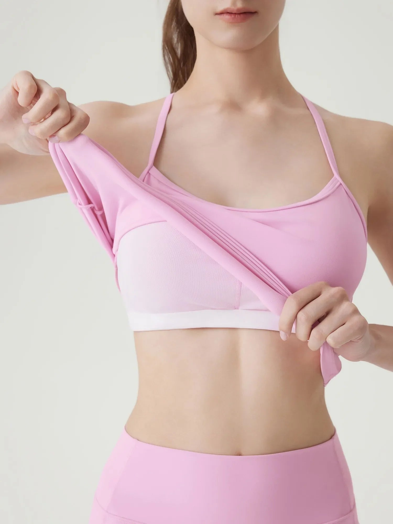 Racerback Sports Bra 2 Piece Workout Sets