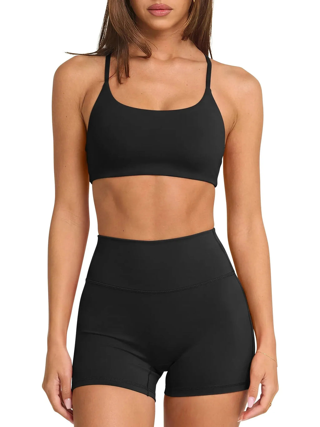 Scoop Neck V Back Sports Workout Sets
