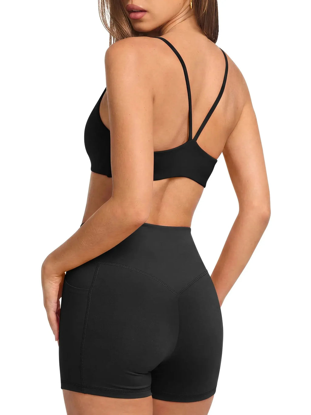 Scoop Neck V Back Sports Workout Sets