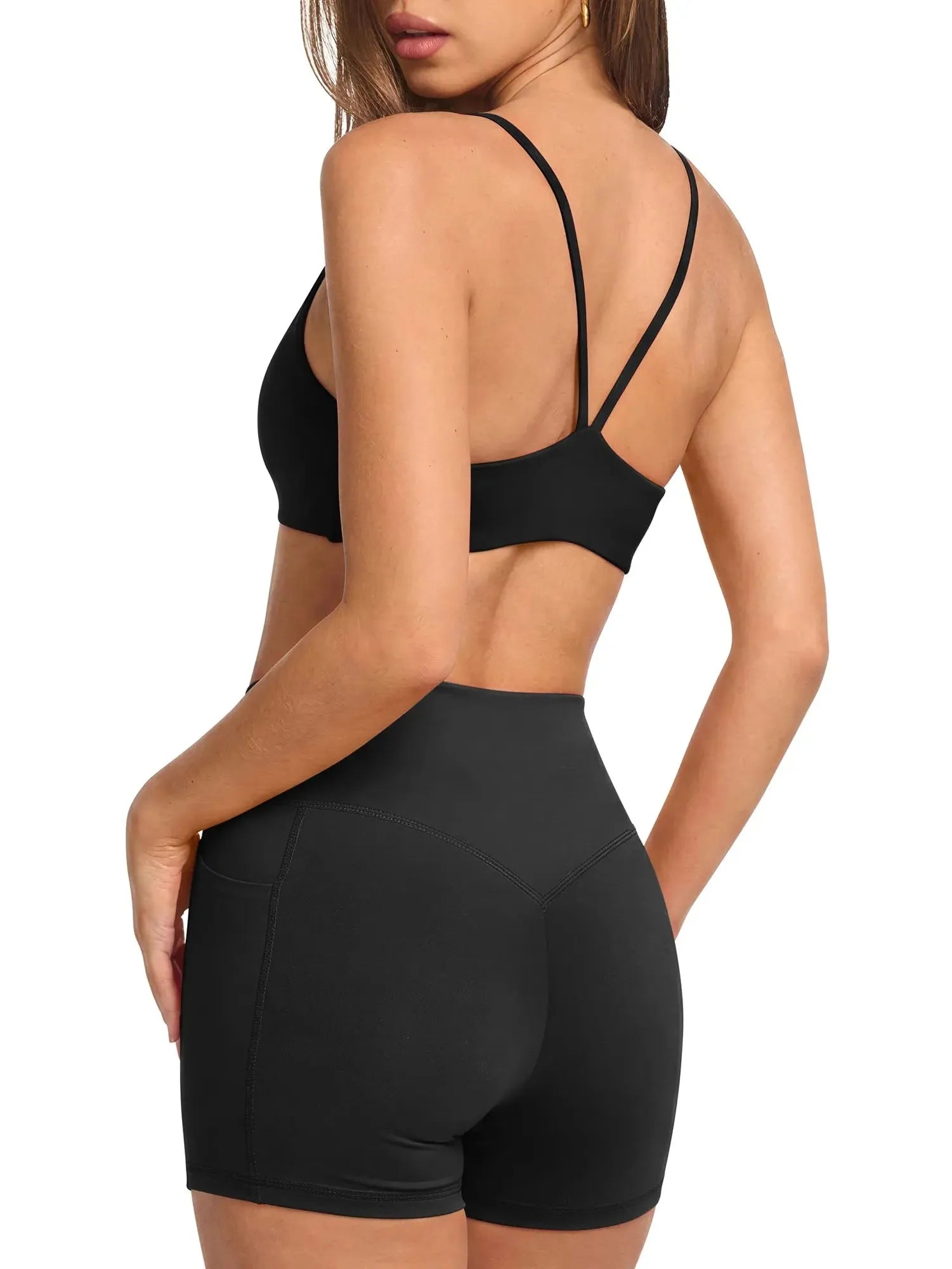 Scoop Neck V Back Sports Workout Sets