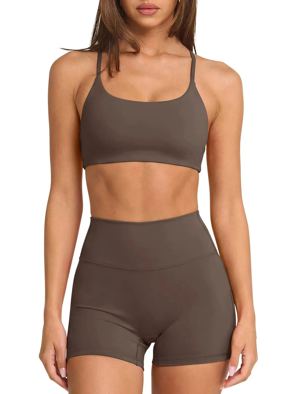Scoop Neck V Back Sports Workout Sets