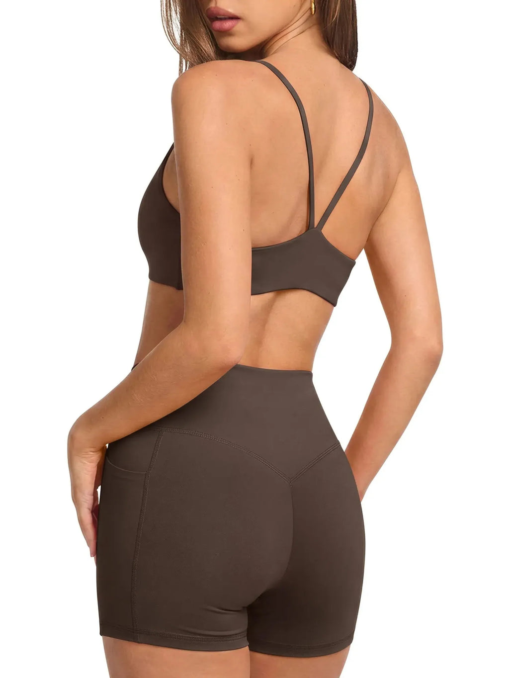 Scoop Neck V Back Sports Workout Sets
