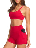 Scoop Neck V Back Sports Workout Sets