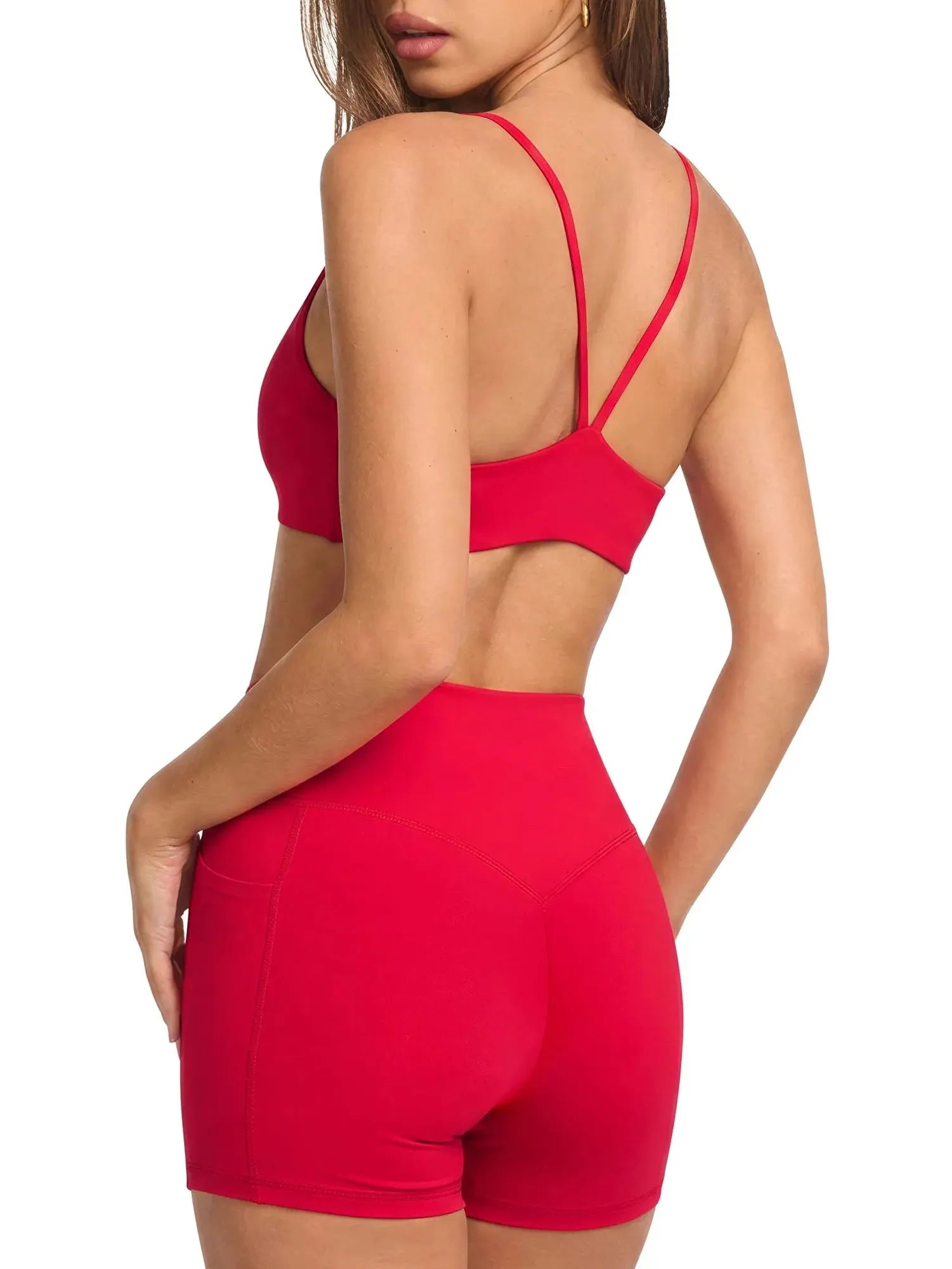 Scoop Neck V Back Sports Workout Sets
