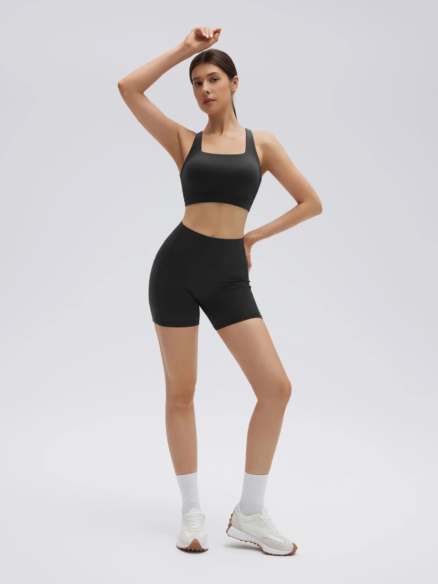 Backless Bra Yoga Crop Workout Set