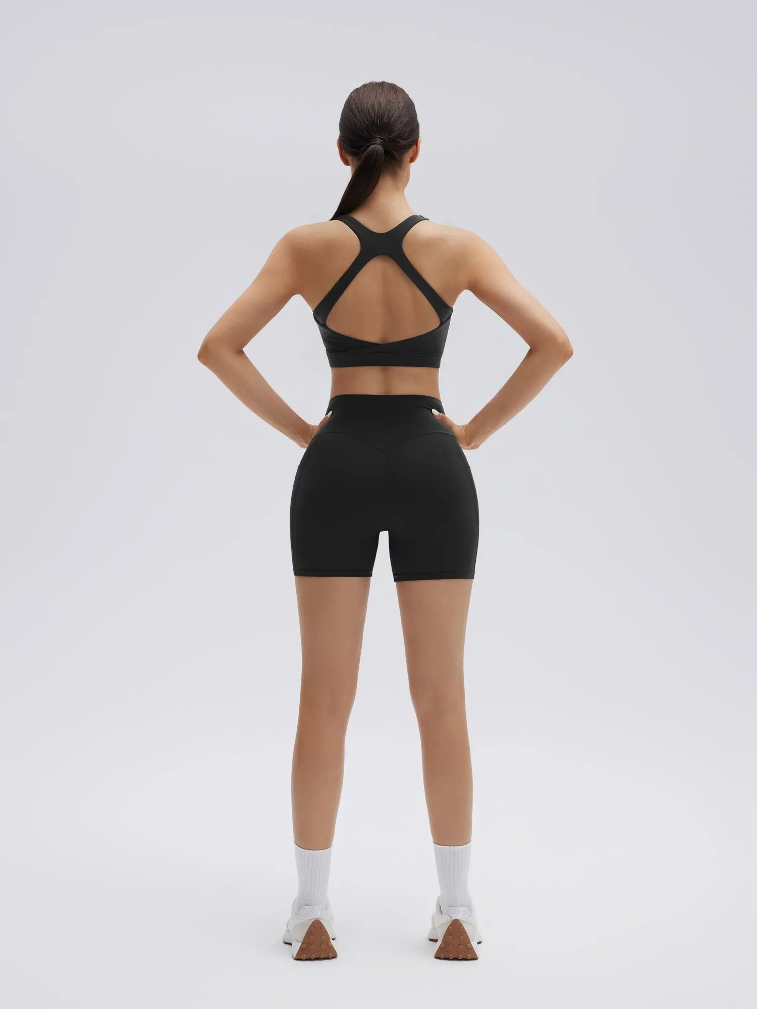 Backless Bra Yoga Crop Workout Set