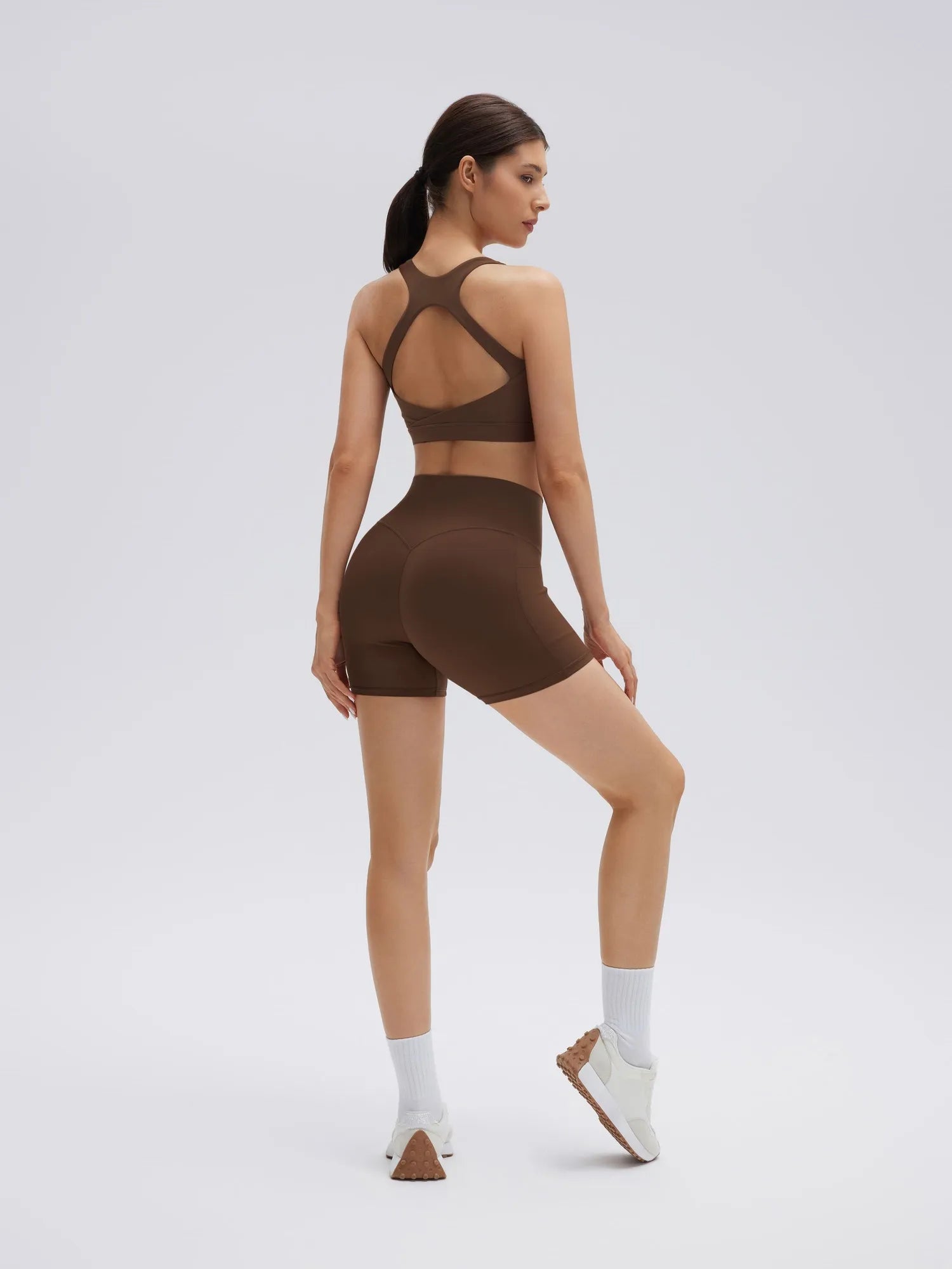 Backless Bra Yoga Crop Workout Set