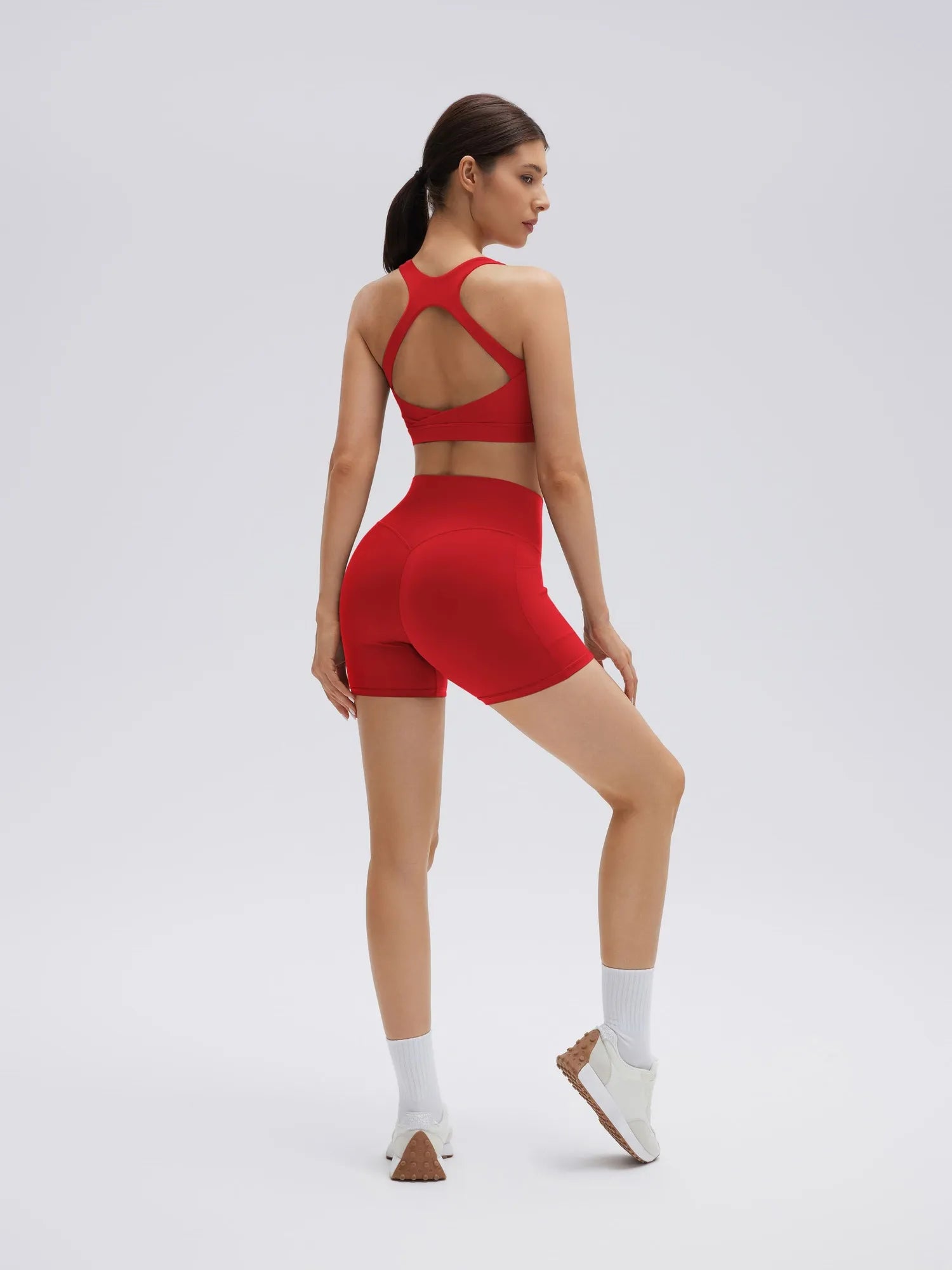 Backless Bra Yoga Crop Workout Set