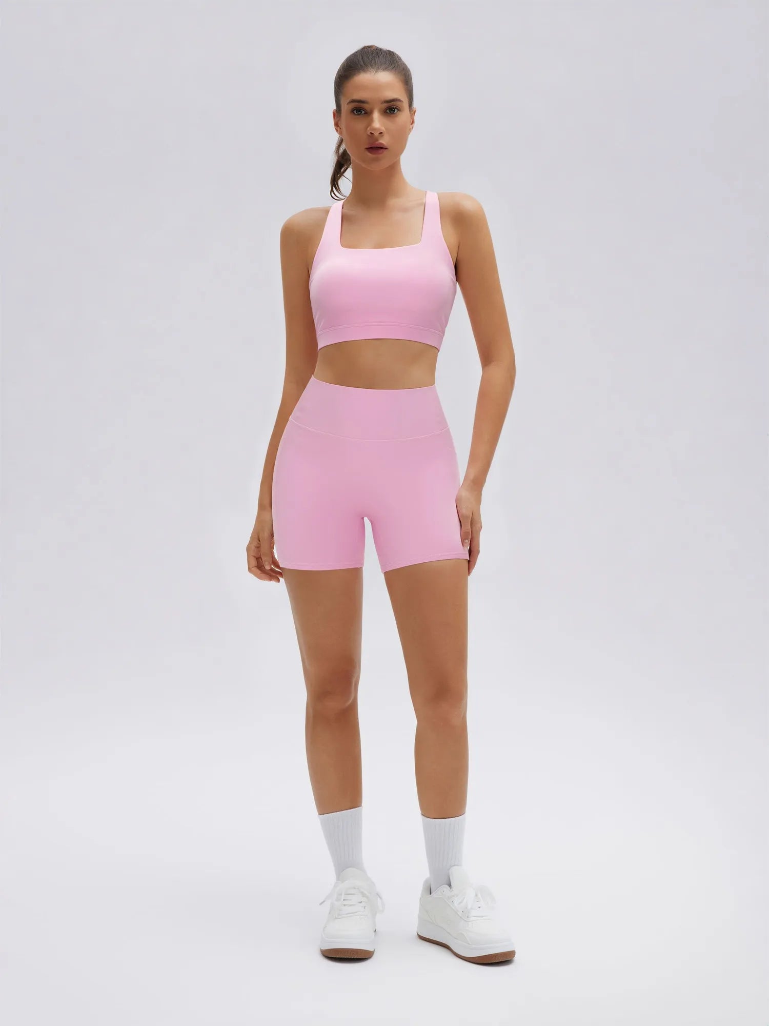Backless Bra Yoga Crop Workout Set