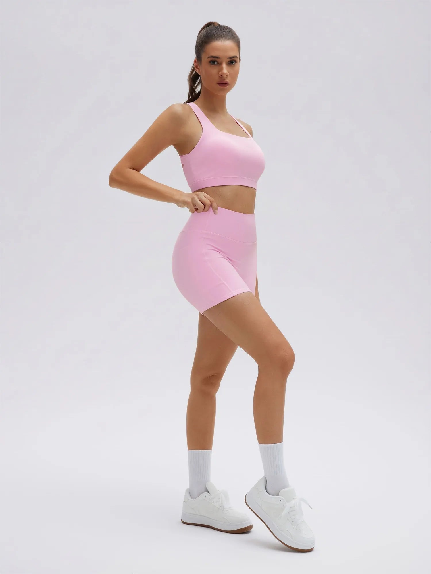 Backless Bra Yoga Crop Workout Set