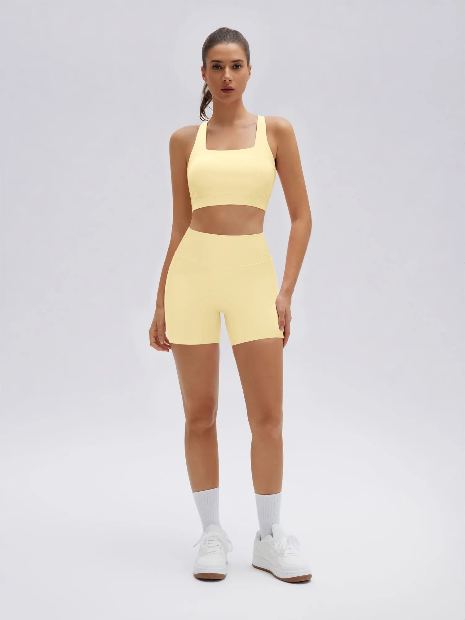 Backless Bra Yoga Crop Workout Set