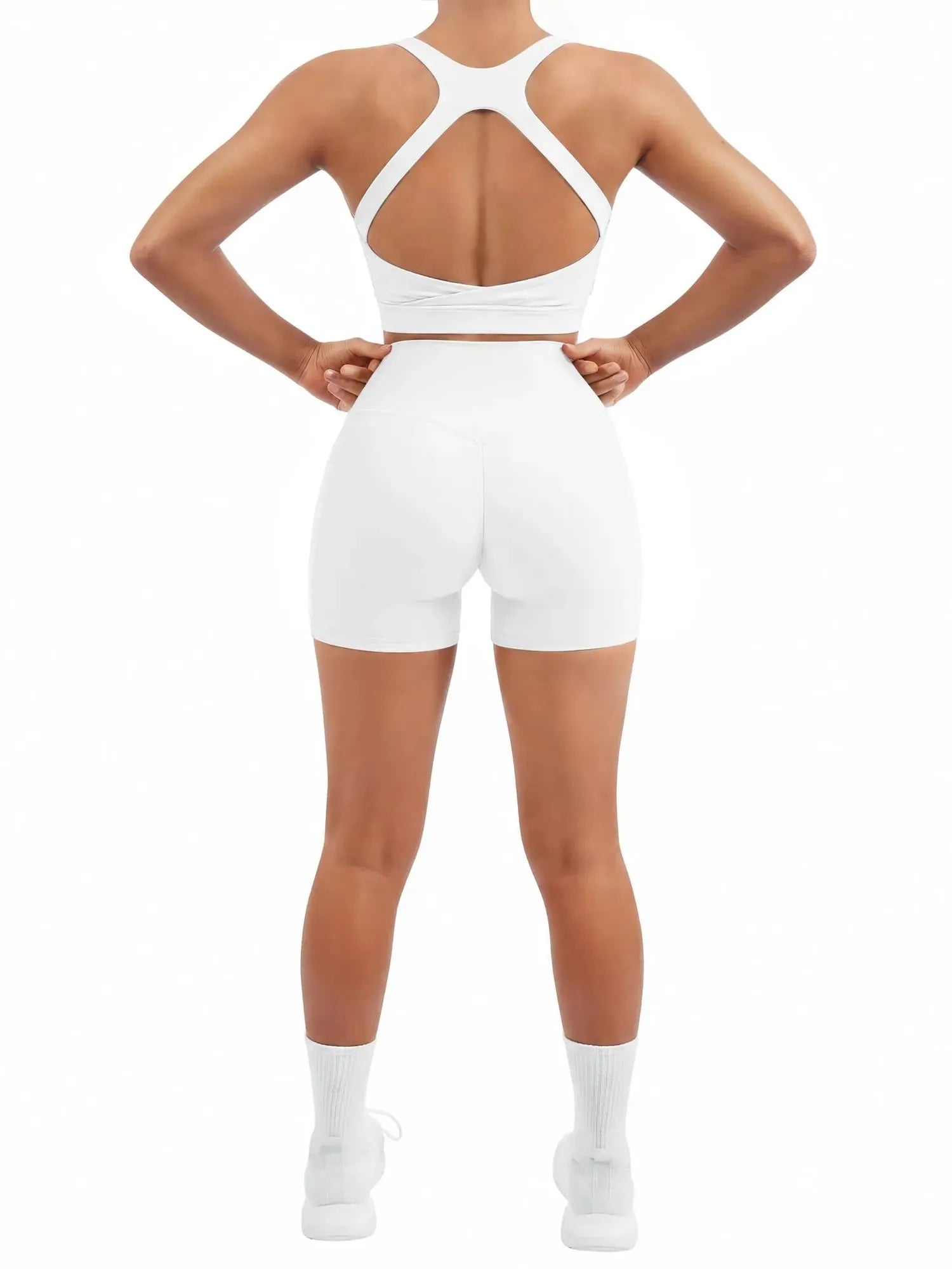 Backless Bra Yoga Crop Workout Set