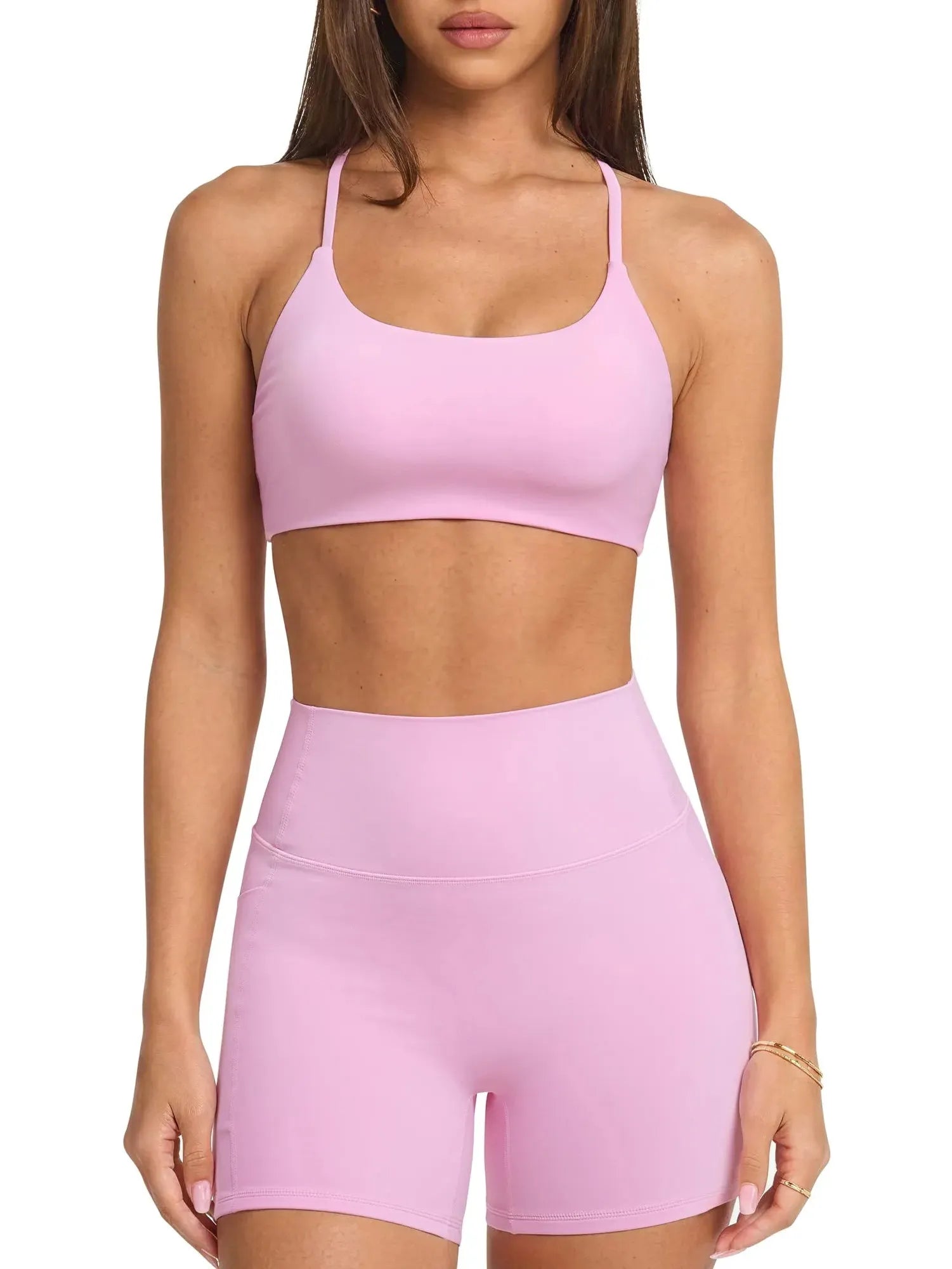 Scoop Neck V Back Sports Workout Sets
