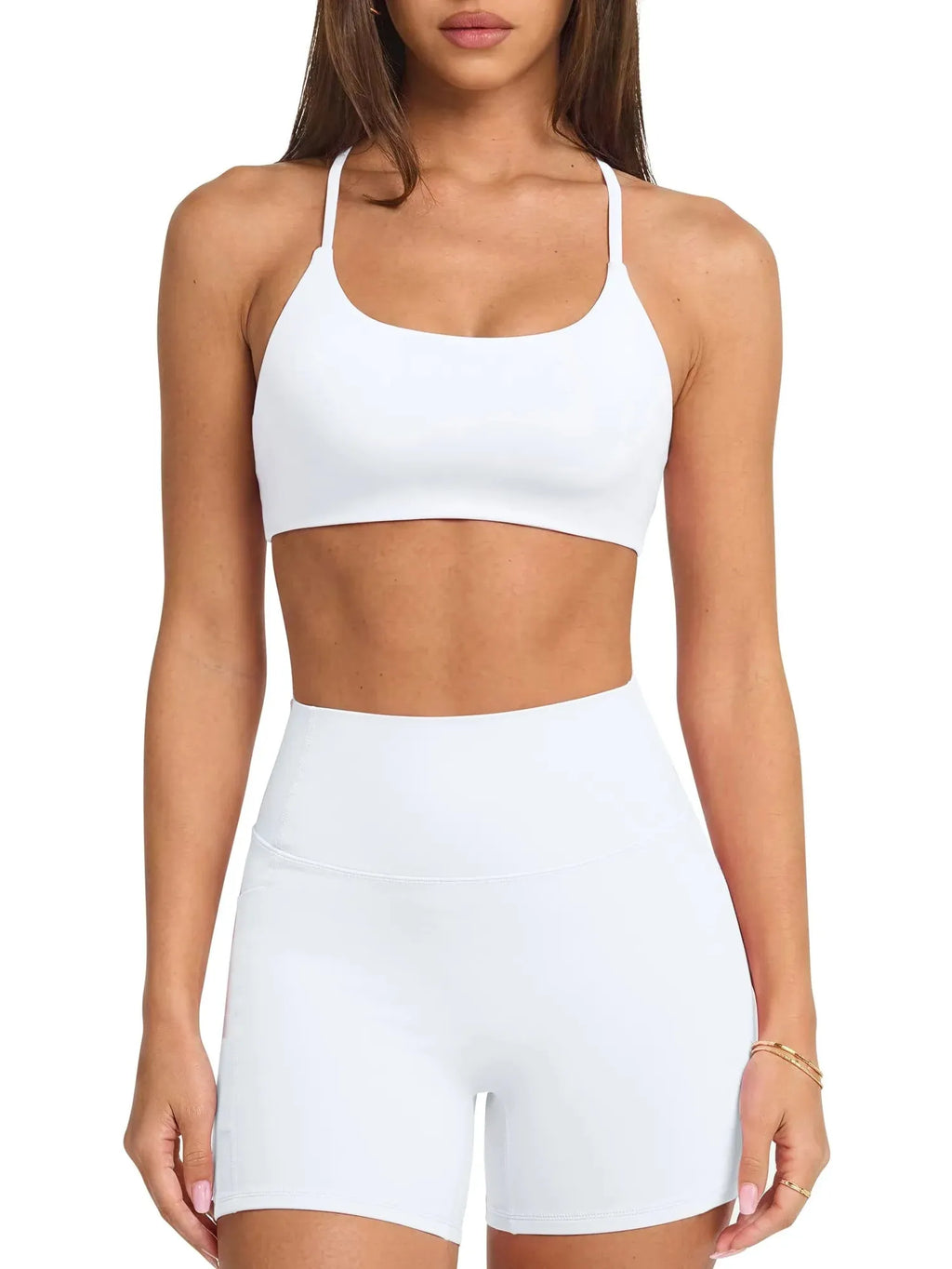 Scoop Neck V Back Sports Workout Sets
