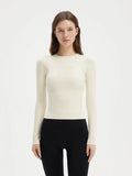 Seamless Crew Neck Workout Shirt - Long Sleeve