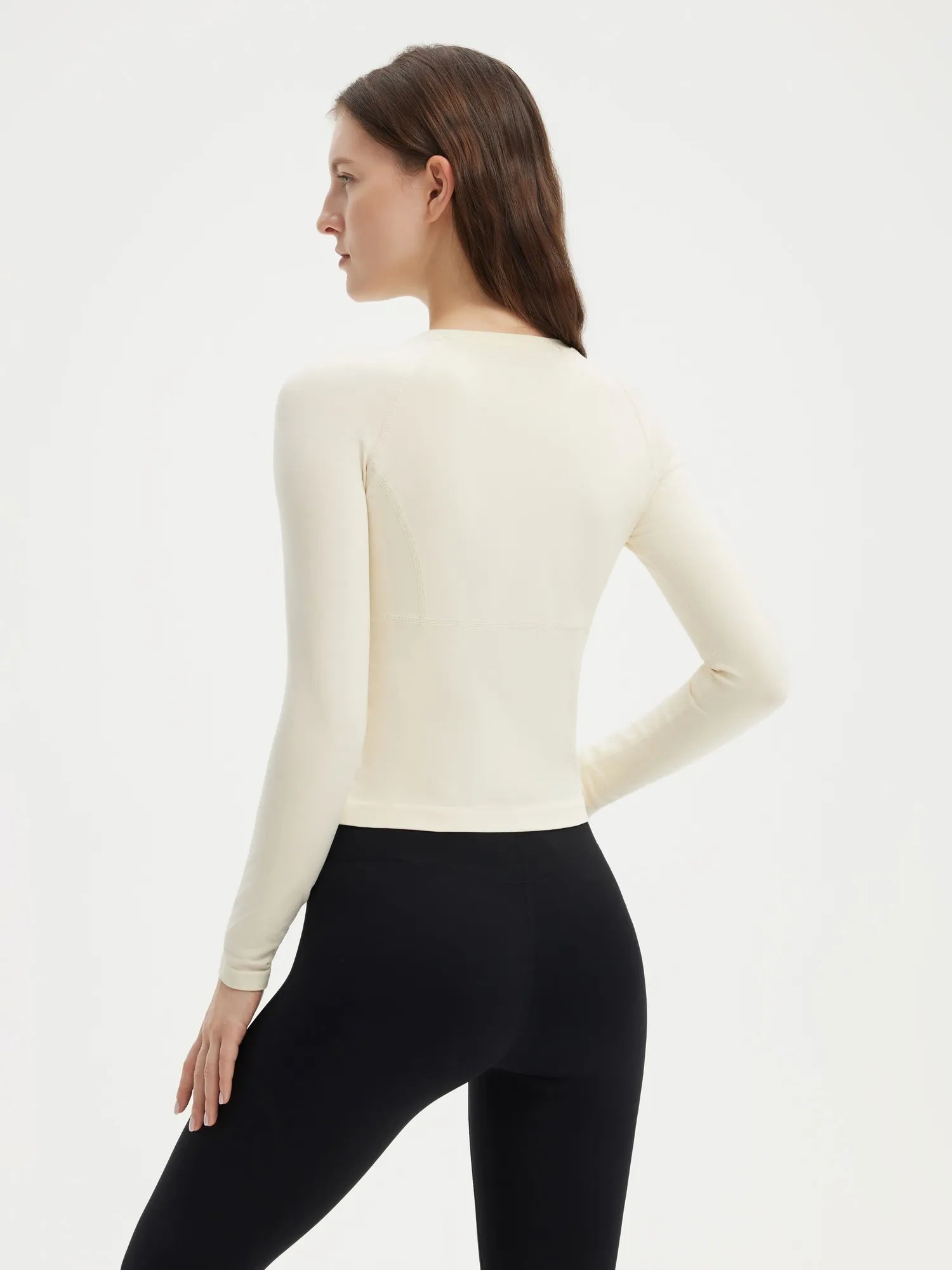 Seamless Crew Neck Workout Shirt - Long Sleeve