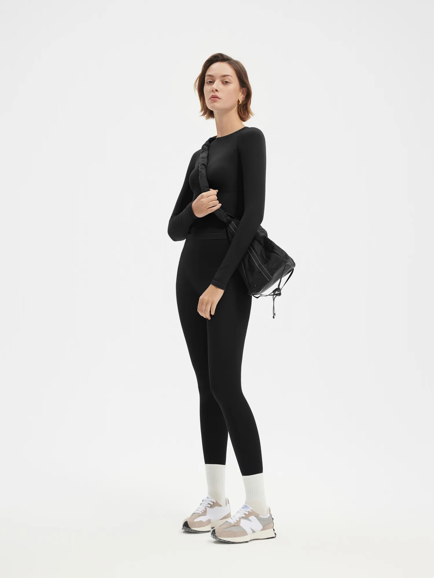 Seamless Crew Neck Workout Shirt - Long Sleeve