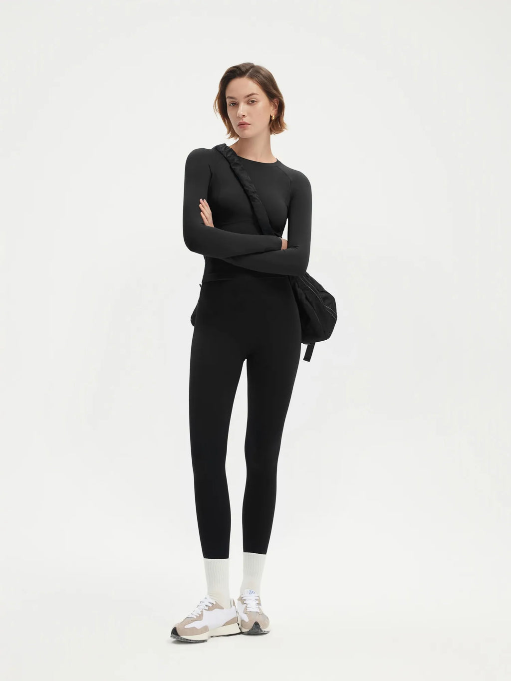 Seamless Crew Neck Workout Shirt - Long Sleeve