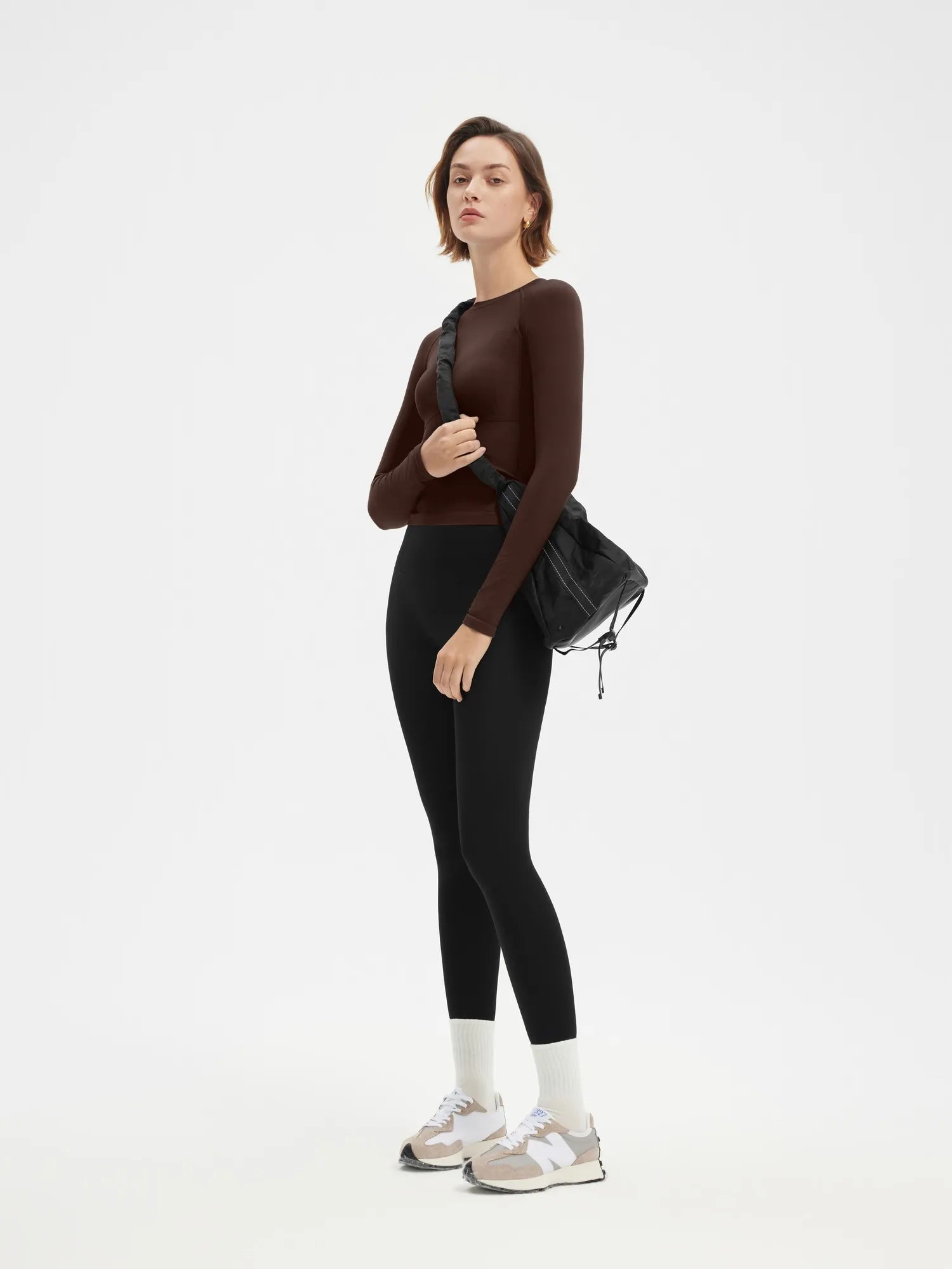 Seamless Crew Neck Workout Shirt - Long Sleeve
