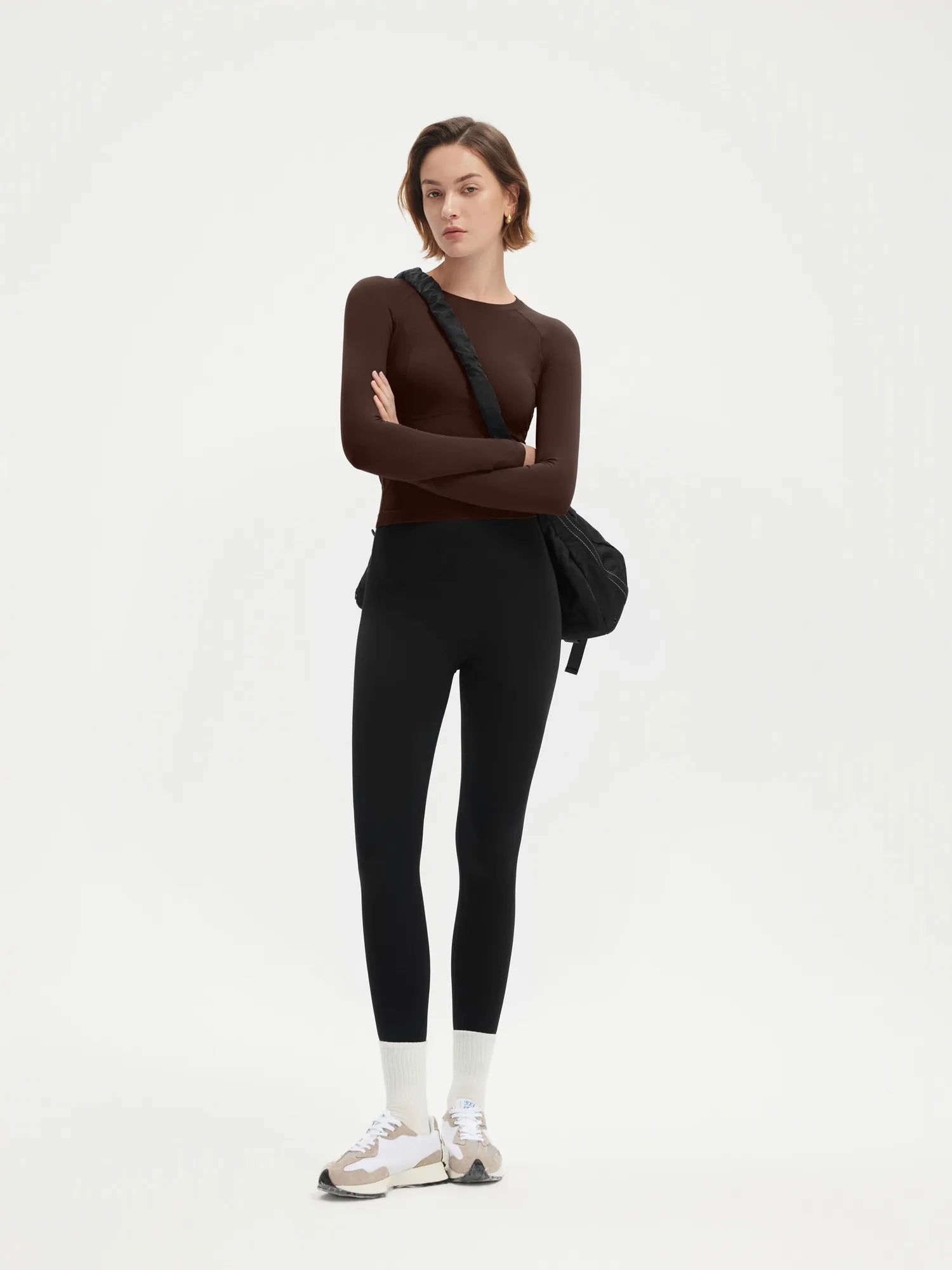 Seamless Crew Neck Workout Shirt - Long Sleeve