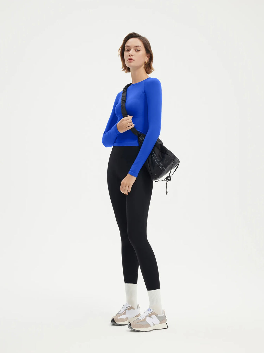 Seamless Crew Neck Workout Shirt - Long Sleeve
