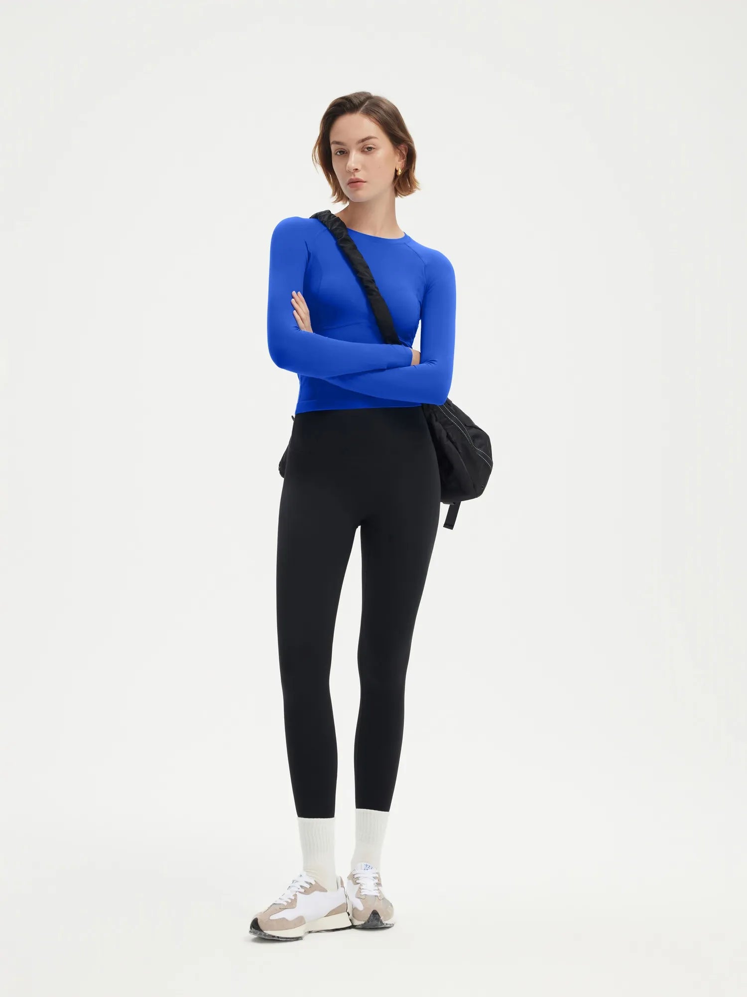 Seamless Crew Neck Workout Shirt - Long Sleeve